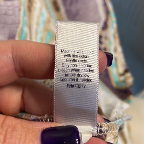 JENNIFER LOPEZ colorful Animal print blouse bat stationery pleat sleeve XL drape - Picture 13 of 17